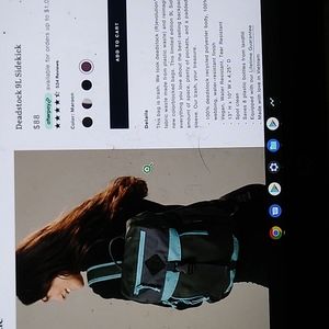 United By Blue Deadstock 9L Sidekick Backpack Bag recycled/limited edition new